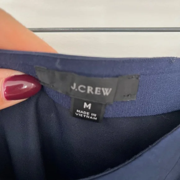 Jcrew ‘silk’ navy midi skirt - Picture 3 of 4